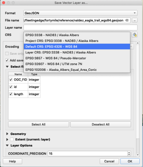 Converting to GeoJSON